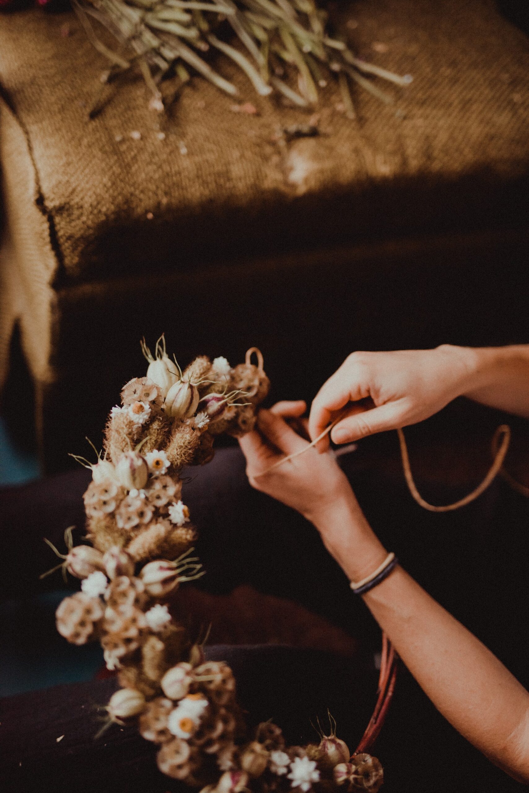 Make a Dried Flower Wreath